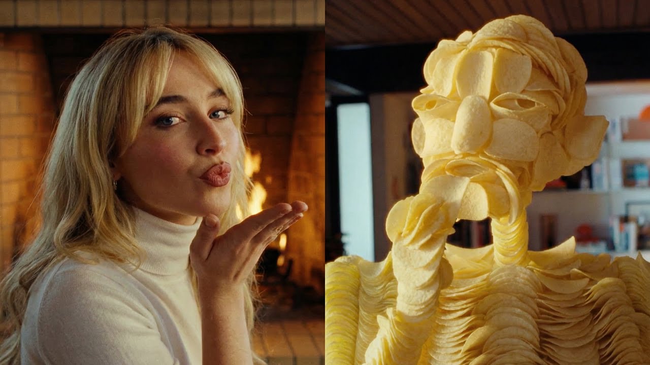 Рекламный ролик Pringles для Суперкубка 2026 года с участием Сабрины Карпентер (расширенная версия).