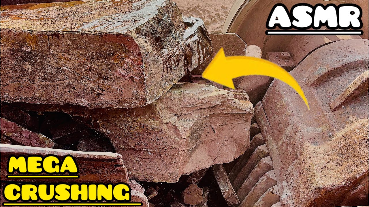 ASMR👹soccer ➕With Giant Rocks Rock QUARRY Crushing Operations 👺🧨Primary Jaw Crusher in action#asmr