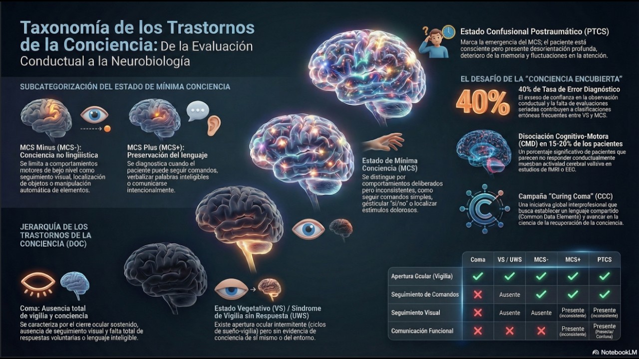 Taxonomía y clasificación de los trastornos de la conciencia.