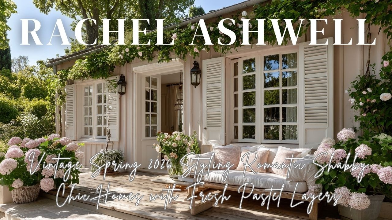Vintage Spring 2026 Styling by Rachel Ashwell – Romantic Shabby Chic Homes with Fresh Pastel Layers