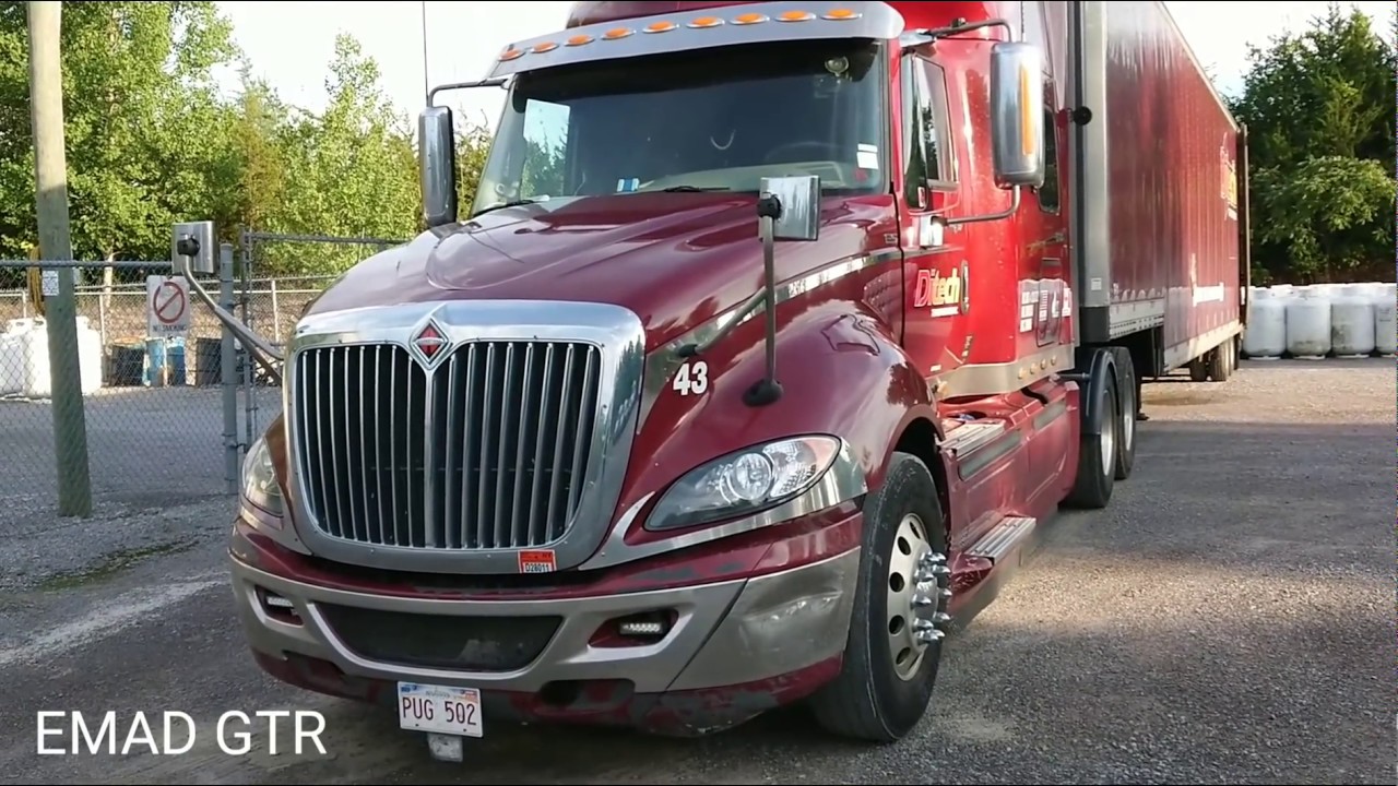 الفرق بين الشاحنات الامريكية والشاحنات الاوربية. هاي الشاحنة تملك قوة حصانية 450hp السعر120000$ كندي