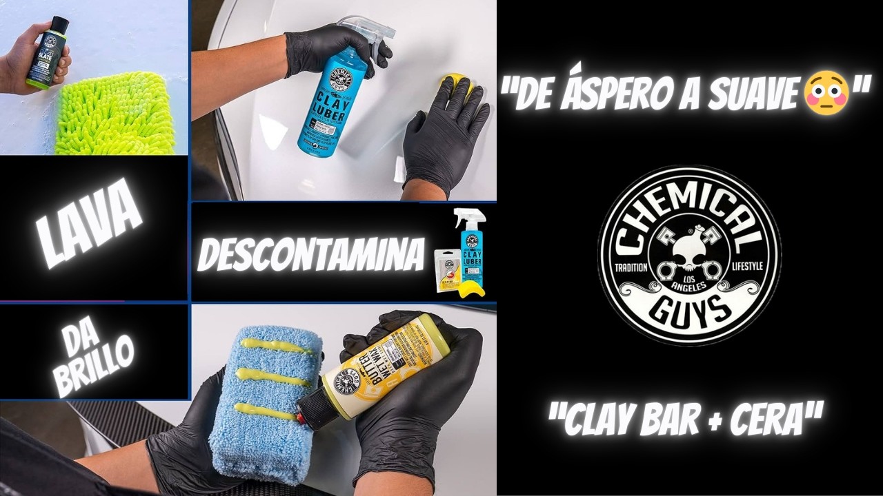Descontamina la pintura de tu coche con Chemical Guys: Clay Bar + Cera para BRILLO PROFUNDO