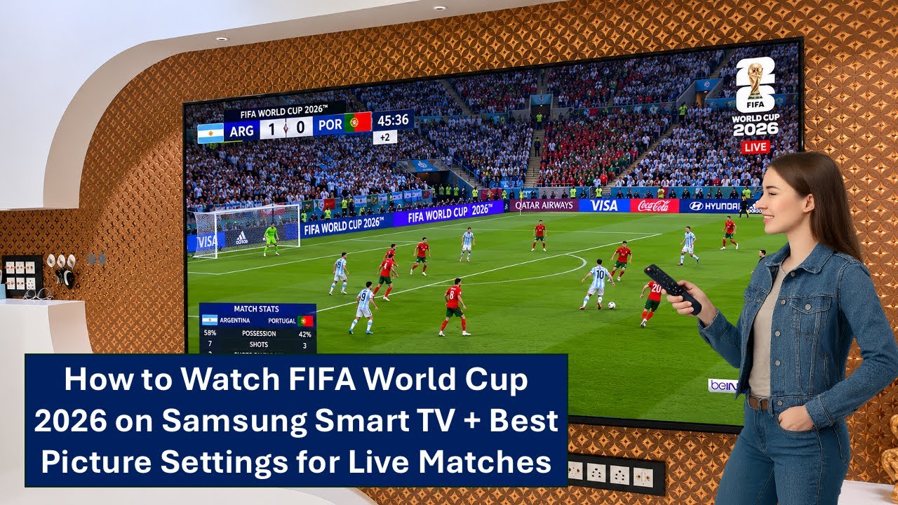 Как смотреть ЧМ по футболу 2026 на Samsung Smart TV + лучшие настройки изображения для прямых тра...