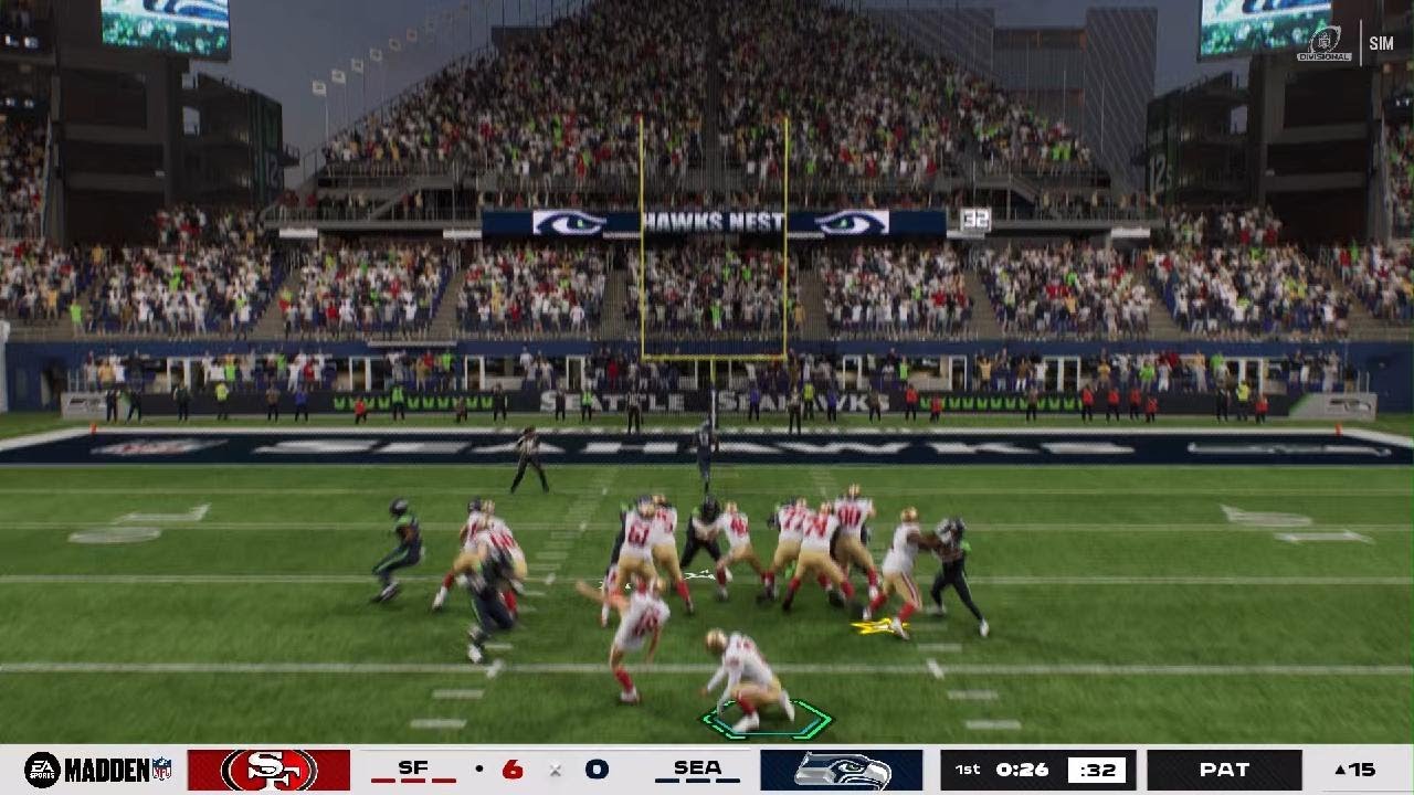 Pronóstico NFL Divisional 17/01/2026 49ers VS Seahawks Madden NFL 26