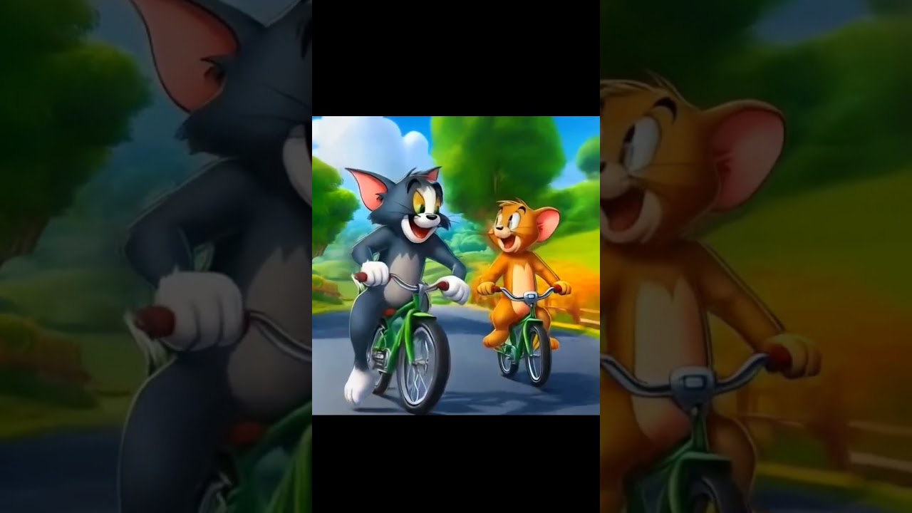 🐱🐱Kitten meowing to attract cats Both friends are roaming on bicycles🚲