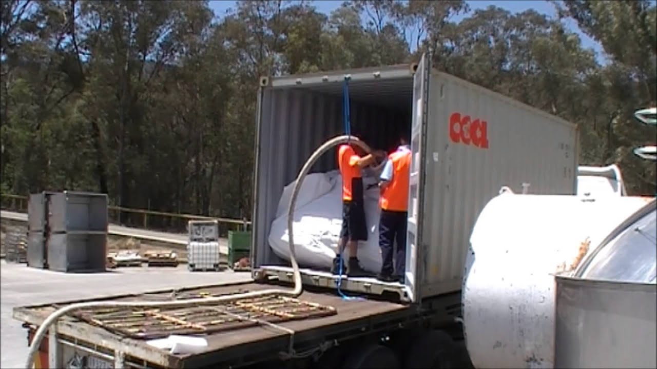 Liquatrans Dual Flexitank Fill by Waterplex in Australia
