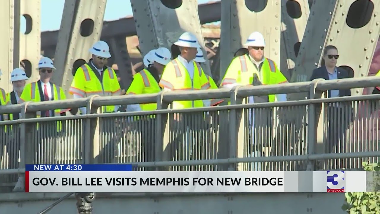 Gov. Lee walks across old I-55 bridge, touts plans for new one in Memphis
