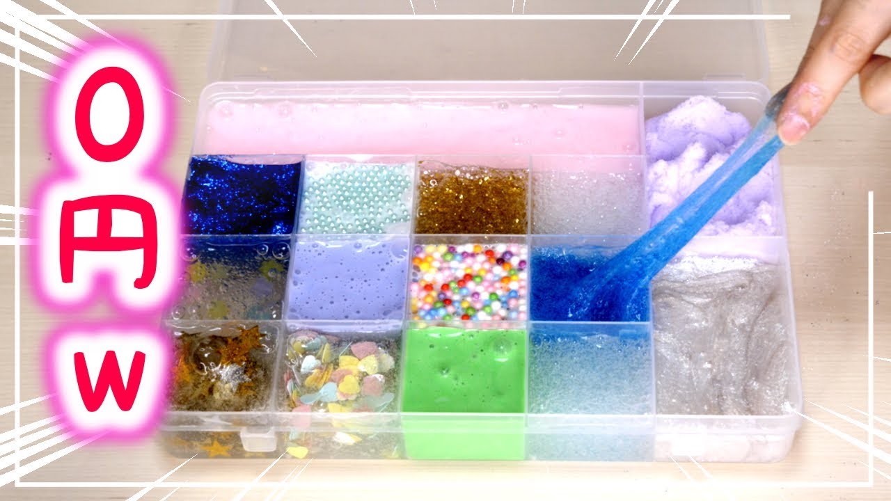 0円でスライムパレットを作ってみた結果…！【手作りスライム】音フェチもあるよ