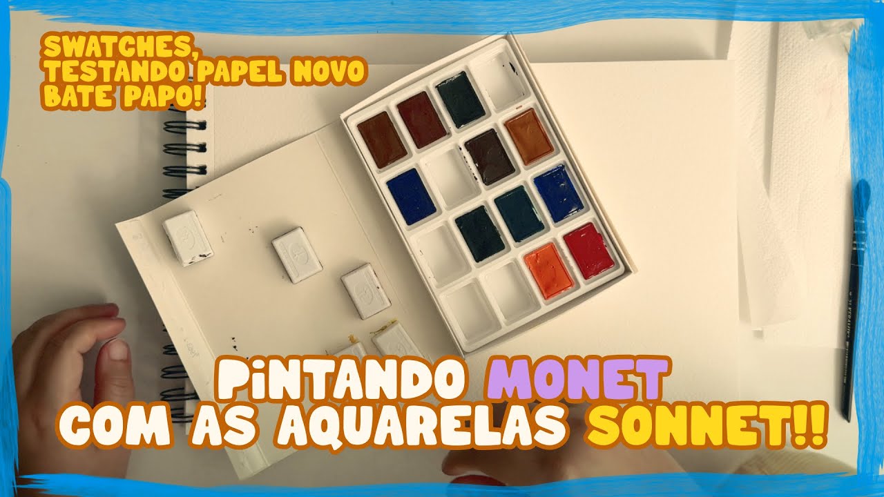 Aquarela Sonnet é BOA? Testando as cores e PINTANDO MONET!