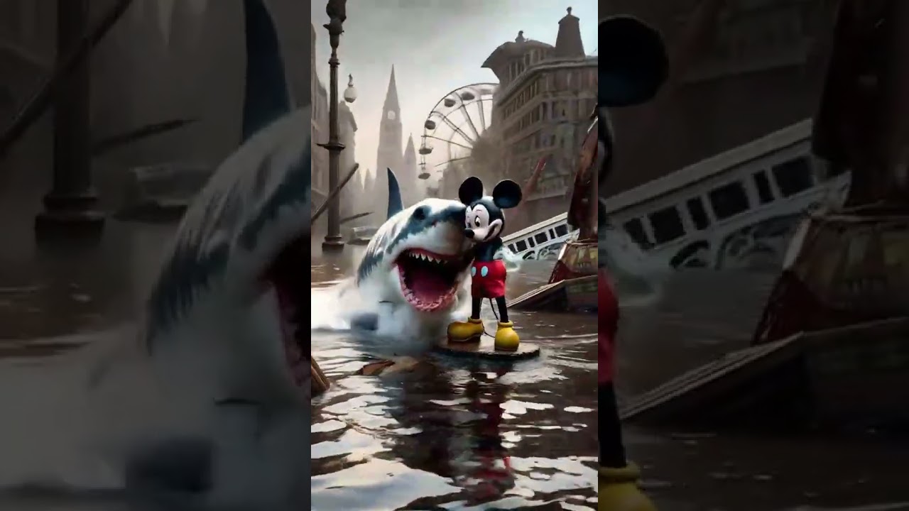 Mickey mouse Vs Shark 