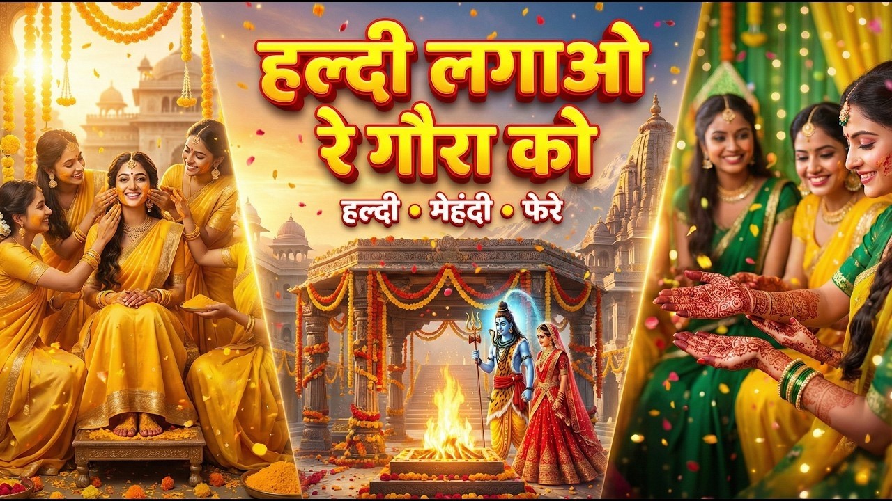 हल्दी लगाओ रे गौरा को   शिव–पार्वती विवाह गीत   Shivratri Special Song #harharmahadev #bholenthbhajn