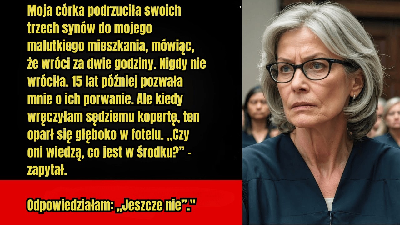 Córka porzuciła 3 synów, po 15 latach oskarżyła mnie o porwanie.
