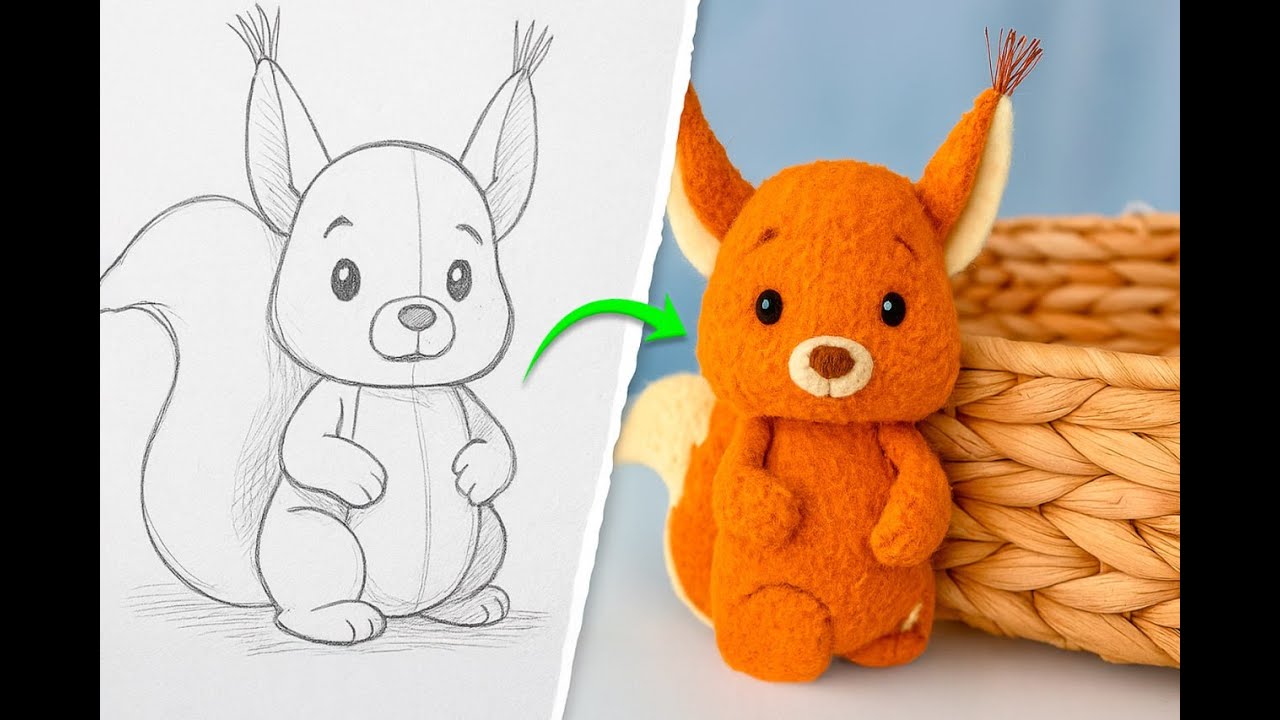 I'm thrilled!  You can make this squirrel using only felt and thread!