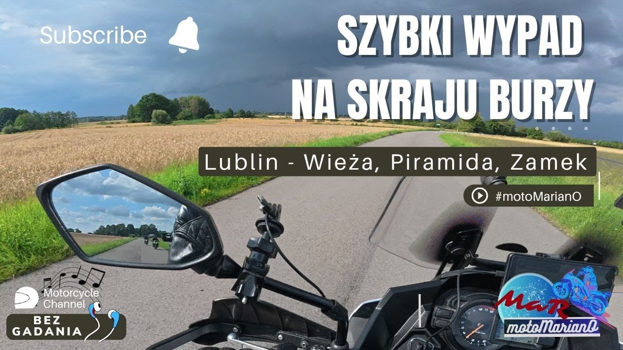 Motocyklem na skraju burzy 🌩️ | Zamek w Krupem, Piramida ariańska, wieża widokowa