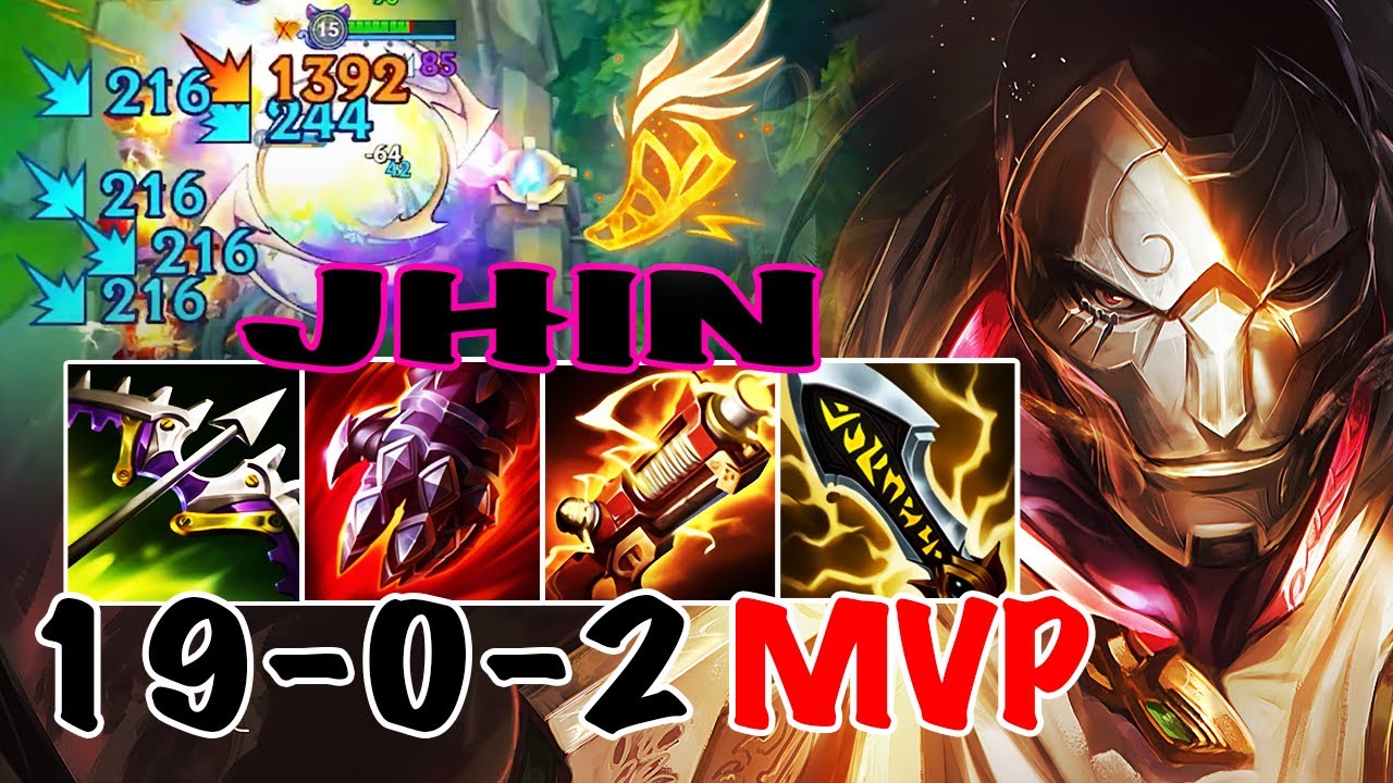 WILD RIFT JHIN ADC GAMEPLAY | 19 -0 -2 MVP | JHIN BUILD RUNES