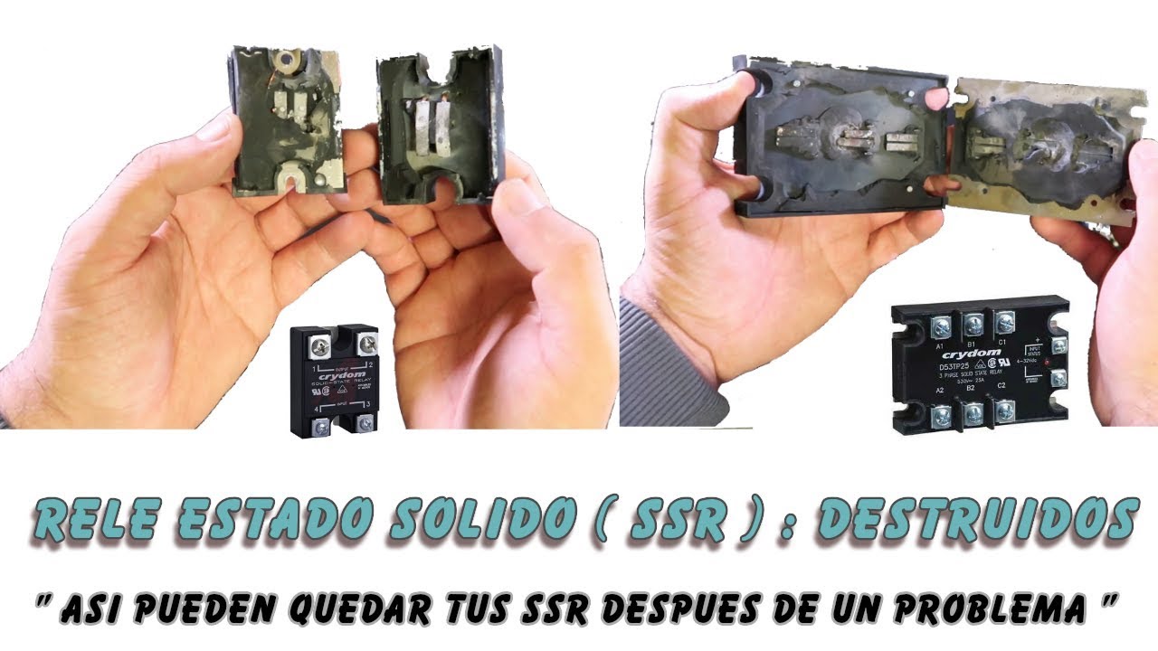 Rele Estado Solido destruidos : Asi pueden quedar tus reles de estado solido.
