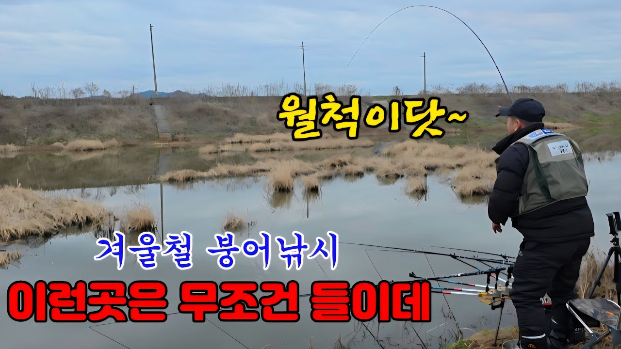성공스런 겨울붕어낚시//무조건 들이데야할 포인트
