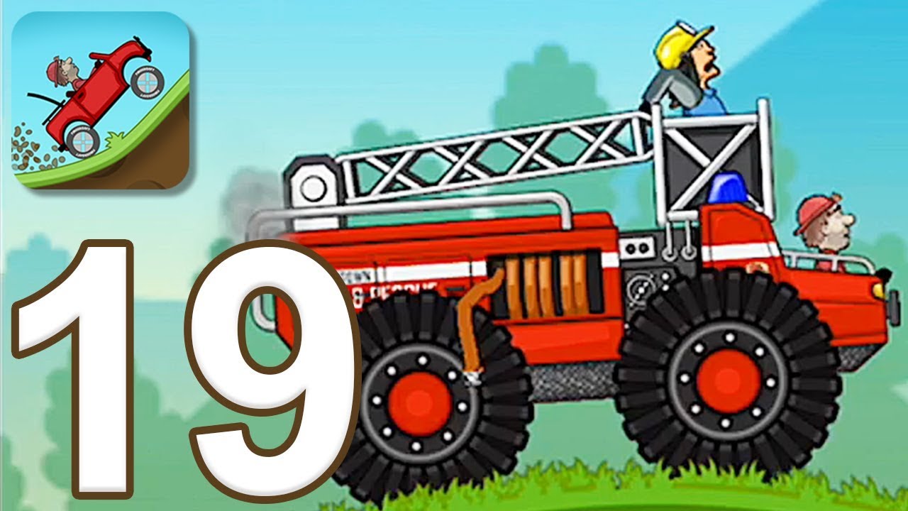 Hill Climb Racing - Gameplay Walkthrough Part 19 - Fire Truck (iOS, Android)