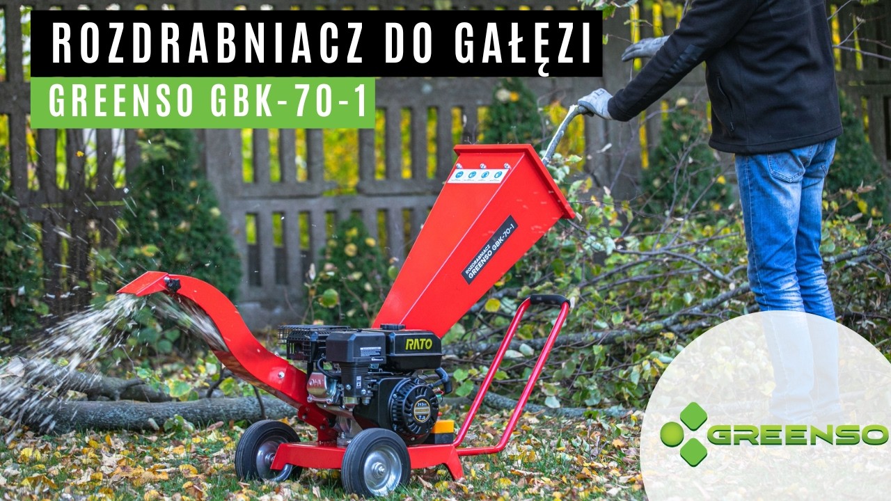 Mocny rębak do gałęzi GREENSO GBK-70-1 RATO – sprawdź, jak radzi sobie w ogrodzie