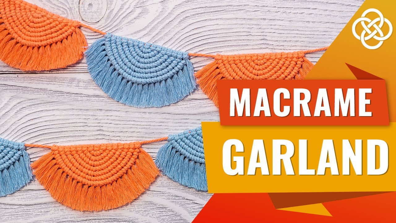 Гирлянда в технике макраме | DIY Macrame | Урок макраме