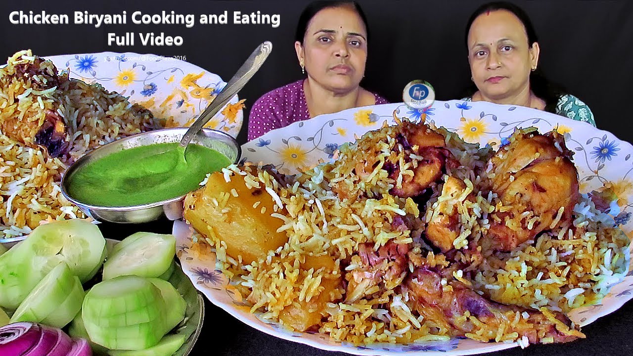 CHICKENS BIRYANI EATING FOOD PLAZA VILLAGE STYLE BENGALI FOOD SHOW SIMPLE বিরিয়ানি রান্না ও খাওয়া