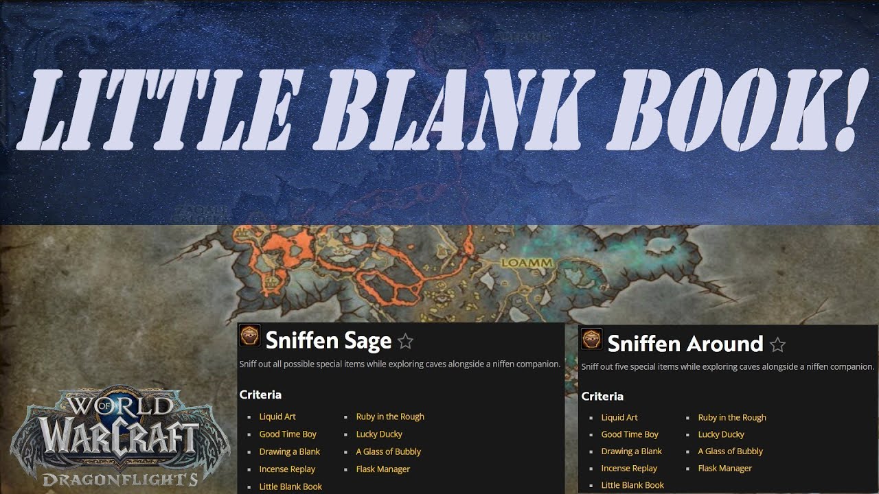Little Blank Book! Wow Quest