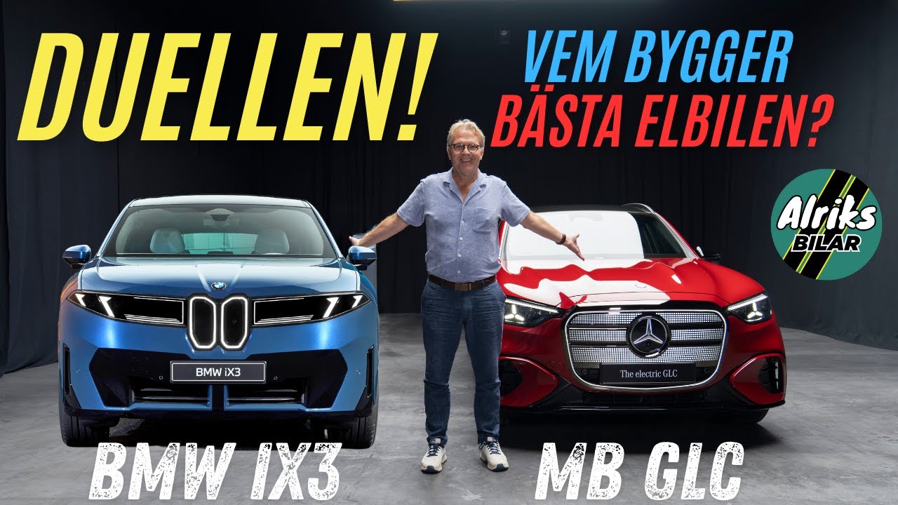 BMW mot Mercedes. Vem bygger bästa elbilen? Neue Klase mot GLC. Nio tuffa ronder.