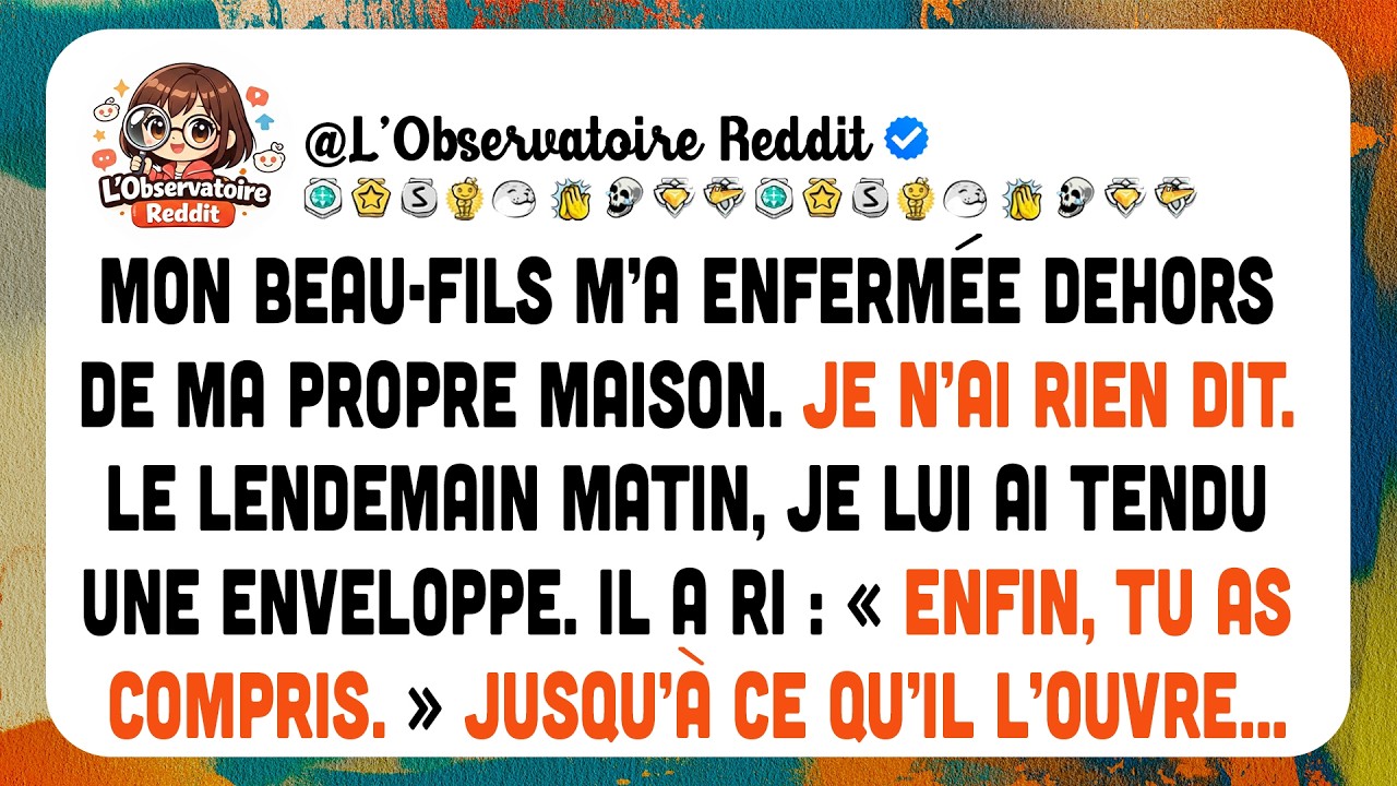 Mon Beau-fils M’a Enfermée Dehors. Le Lendemain, Je Lui Ai Tendu Une Enveloppe…