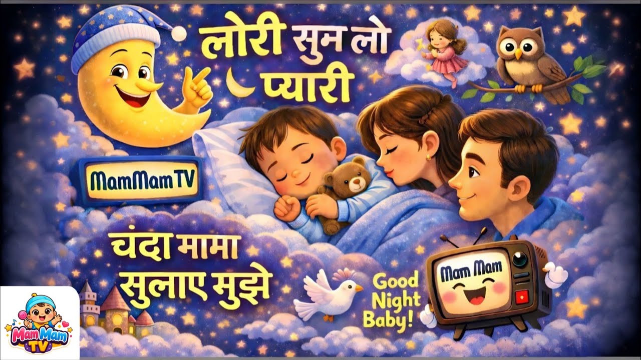 So Ja Baby Lullaby 🌙 | Chand Mama Lori | Baby Sleep Song Hindi | Mam Mam TV