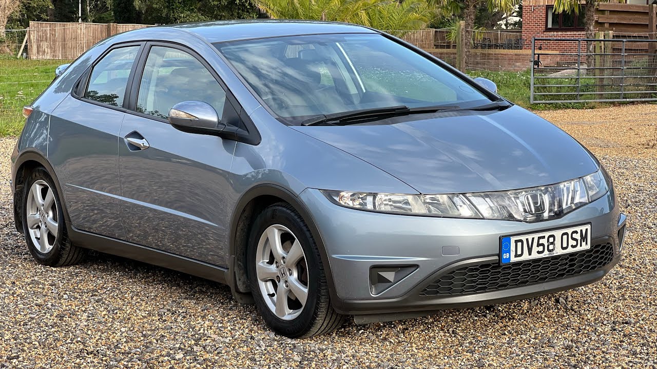2008 Honda Civic 1.8 i-VTEC SE 5dr 52426 miles Petrol Manual Blue Car 2keys ULEZ
