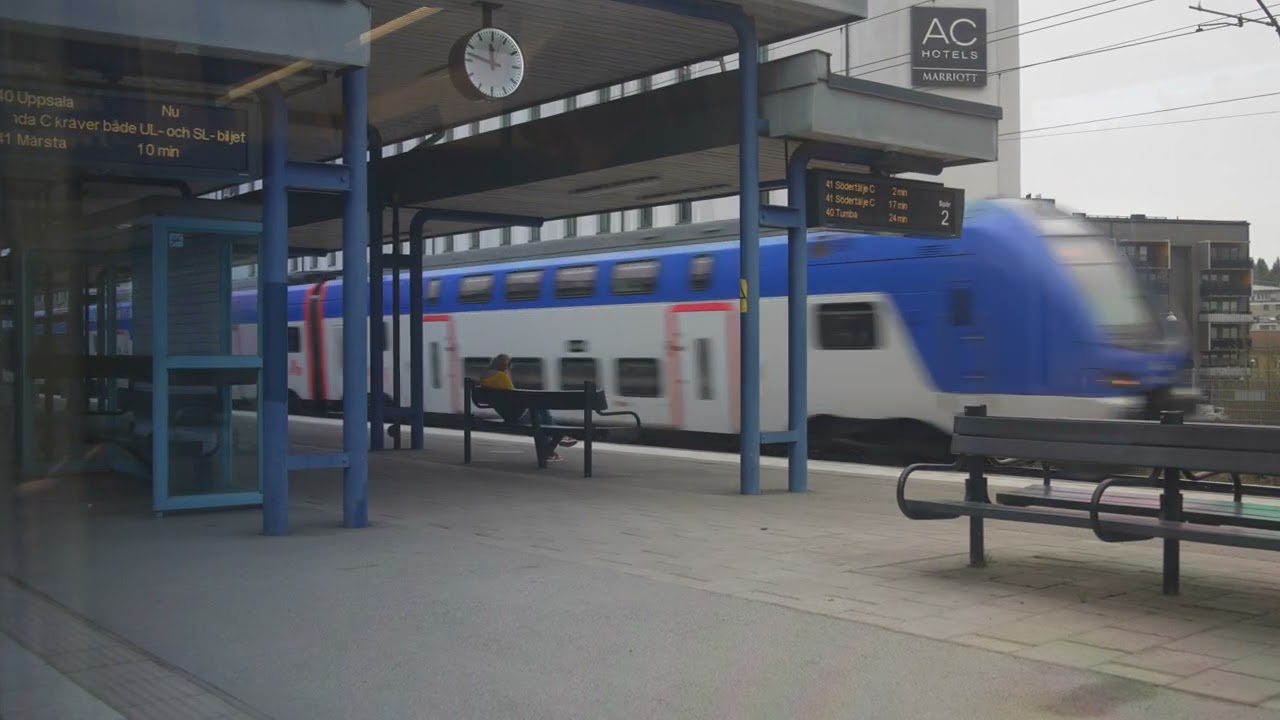 Sweden, train ride from Stockholm City to Uppsala