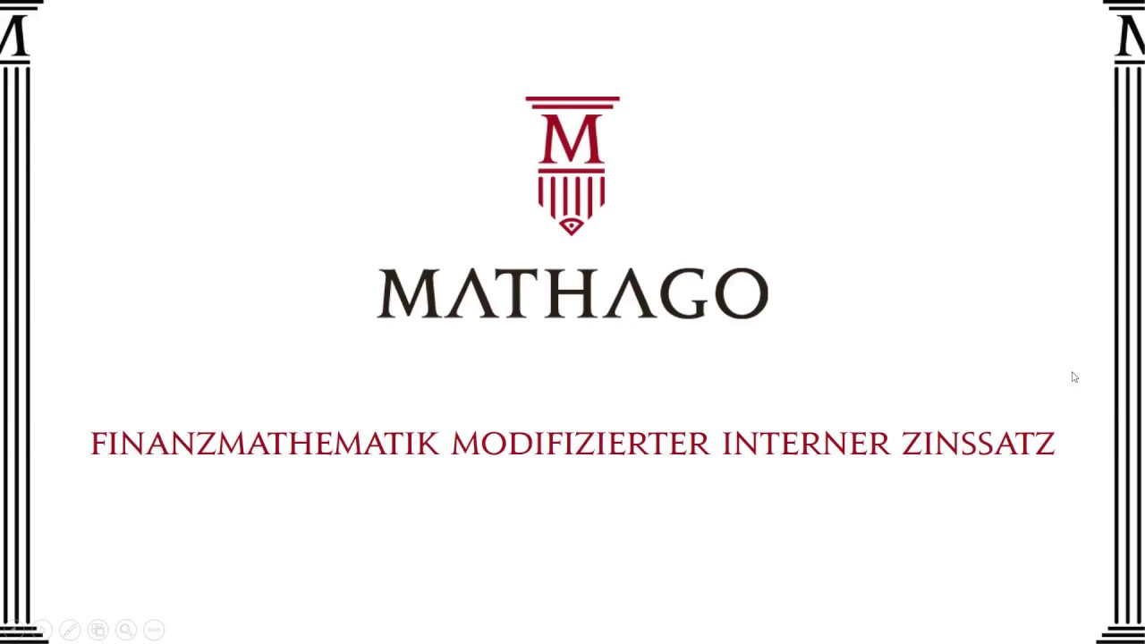 Finanzmathematik - modifizierter interner Zinssatz - Mathago
