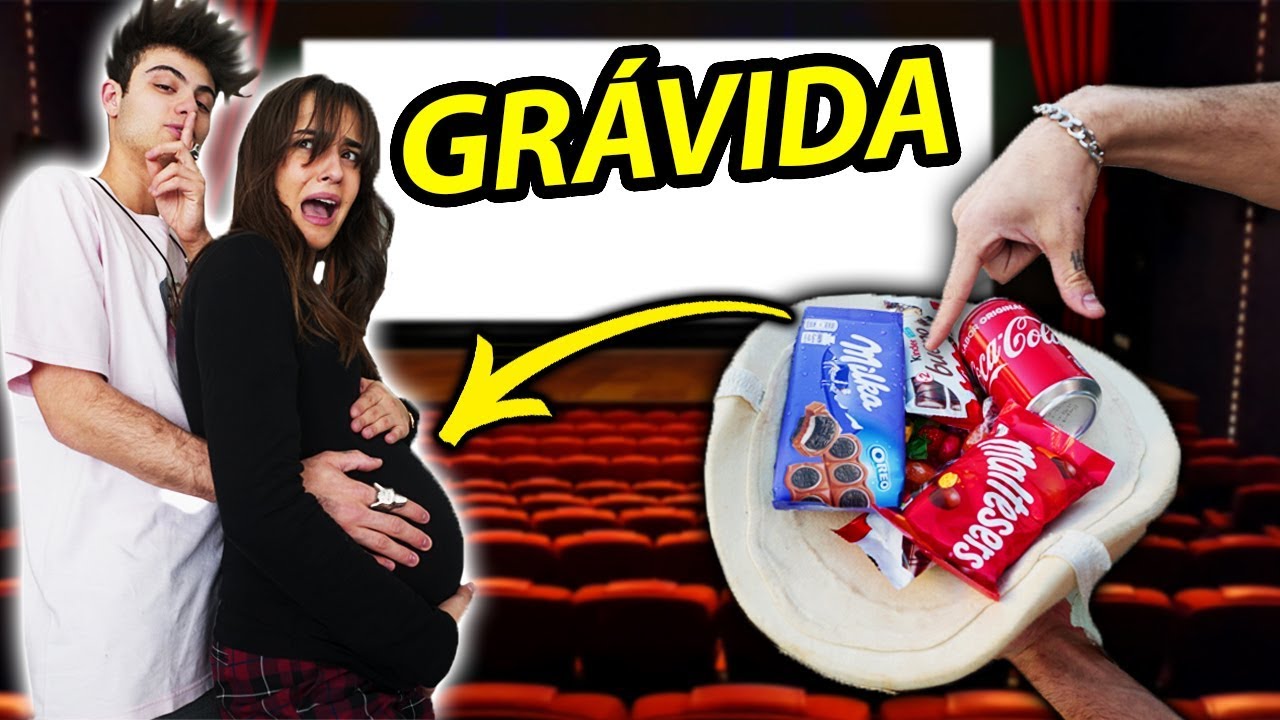 COMO LEVAR COMIDA PARA O CINEMA ( Truque da Namorada Grávida )
