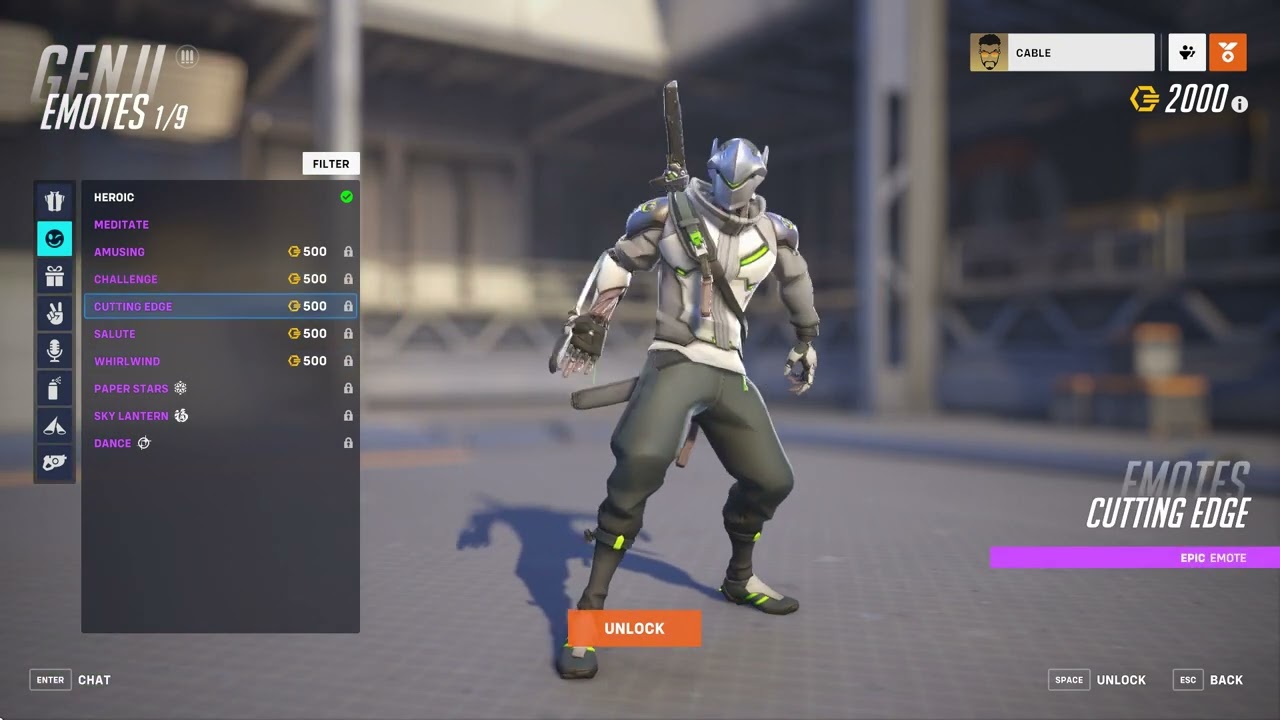 Overwatch 2 Genji All Skins and Stuff