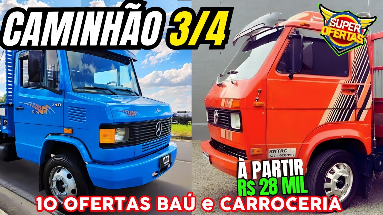 CAMINHÕES 3/4 a VENDA MERCEDES VOLKS IVECO à PARTIR DE 28 MIL #caminhao3/4 #qualificado #mb608 #vuc
