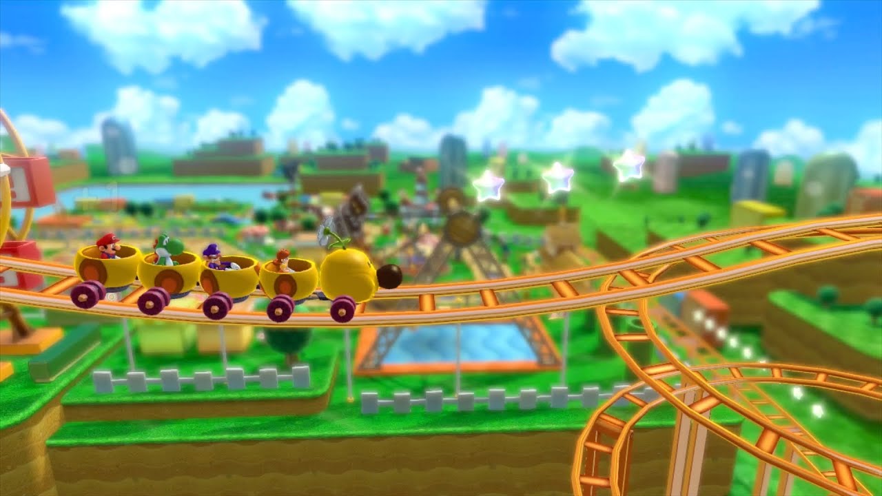 Mario Party 10 Mario Party #834 Daisy vs Waluigi vs Yoshi vs Mario Mushroom Park Master Difficulty