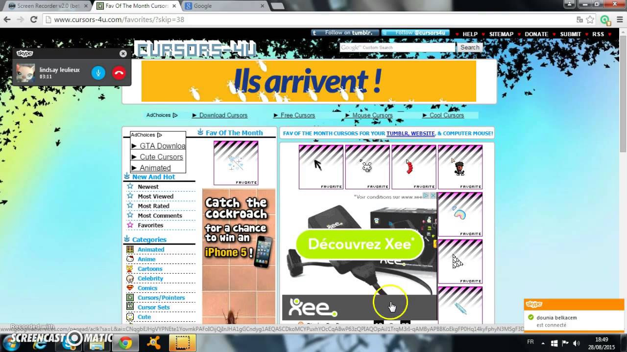 Tuto1:Comment mettre un effet curseurs a sa souris