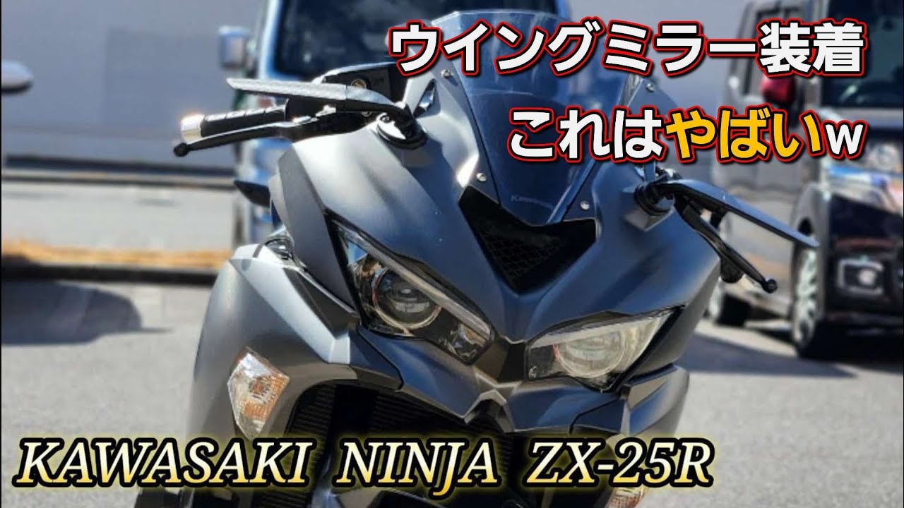 Ninja ZX-25R カスタムミラーに交換
