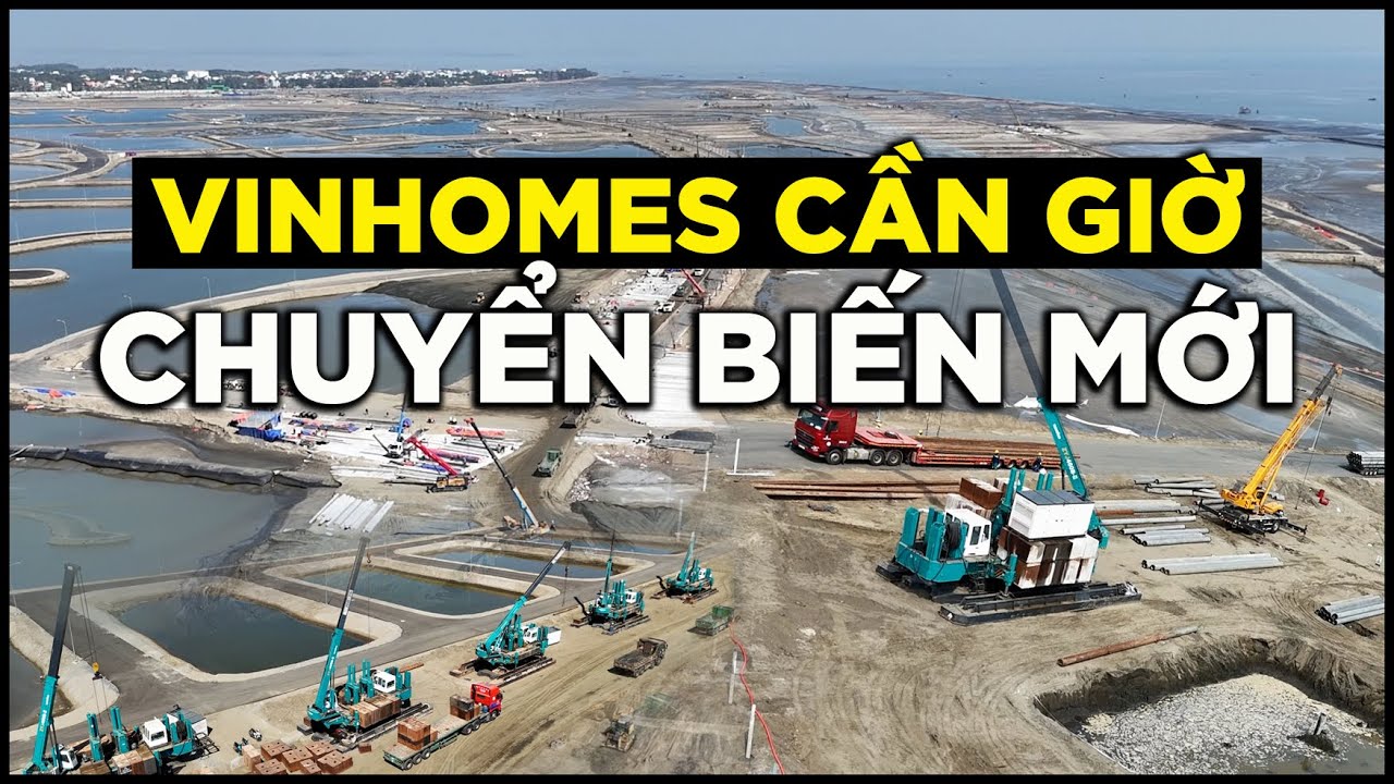 Hàng loạt máy móc lớn xuất hiện, chuẩn bị thi công nhà tại khu B Vinhomes Cần Giờ | QUỐC CHIẾN TV