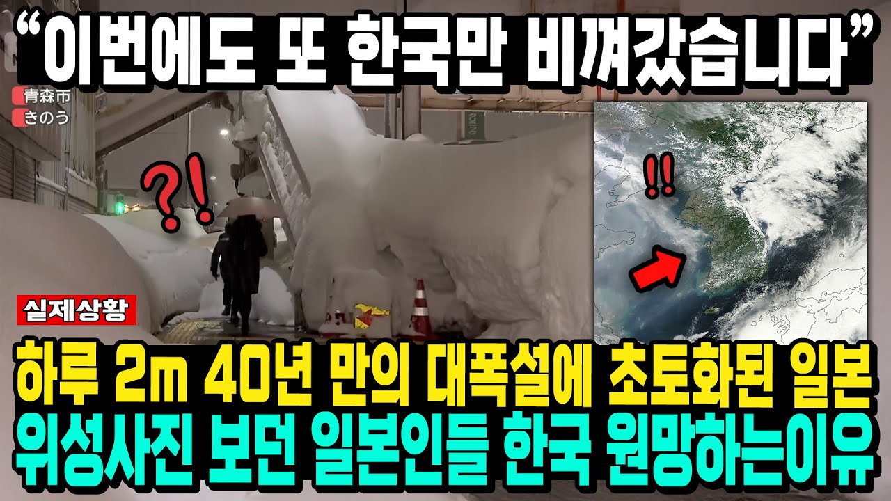 하루 30명 日 최악의 사태 40년 만의 대폭설에 초토화된 일본 살아남은 주민들 한국 원망하는 이유