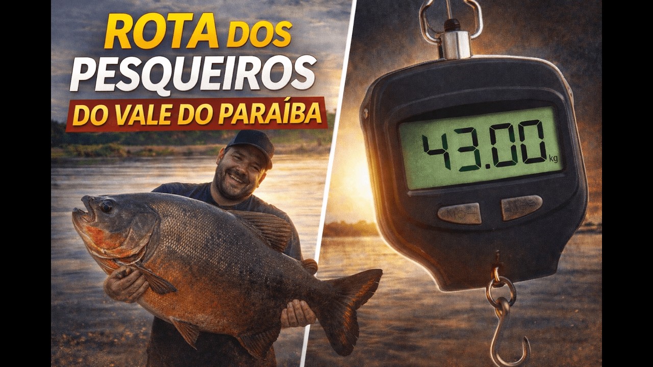 Rota dos Pesqueiros do Vale do Paraíba 🎣 | Tambacu Gigante 43KG | Música de Pescaria