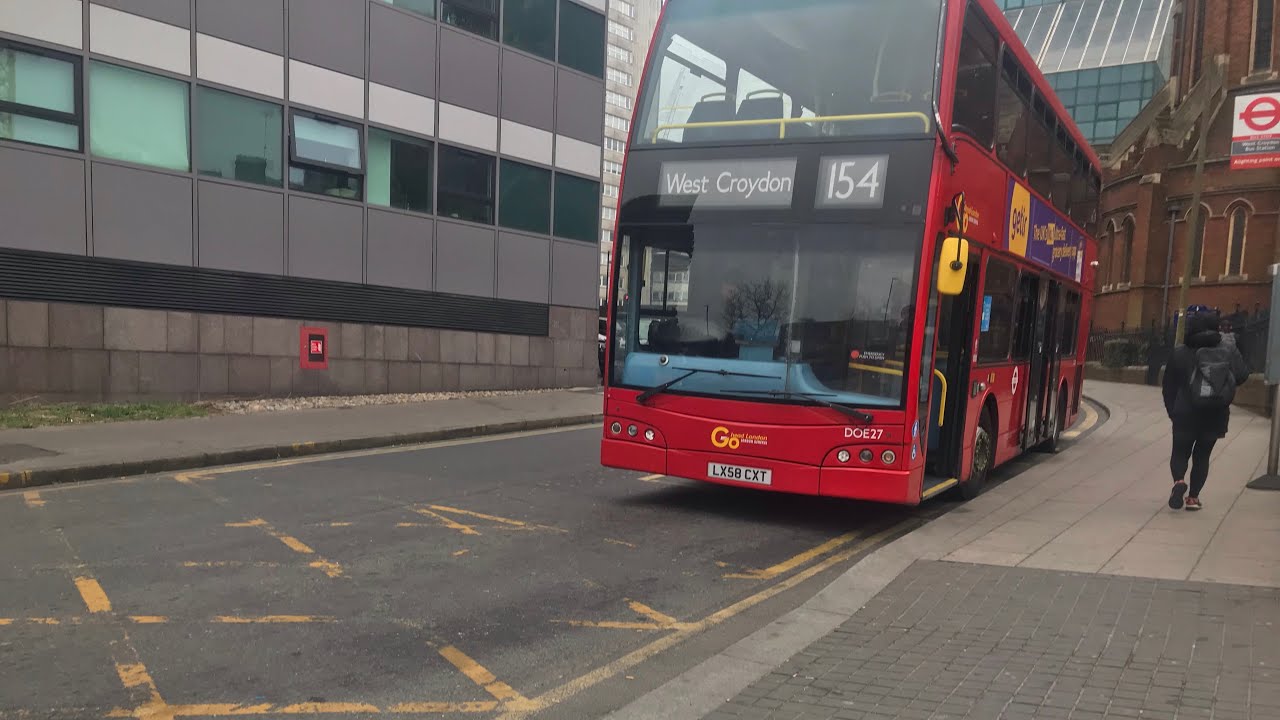 Full Route Visual | Route 154: Morden - West Croydon Bus Station | DOE27