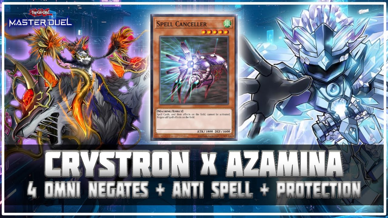 CRYSTRON AZAMINA TOXIC ANTI SPELL | 4 OMNI NEGATES Post THE PERPETUAL MAZE | Yu-Gi-Oh! Master Duel