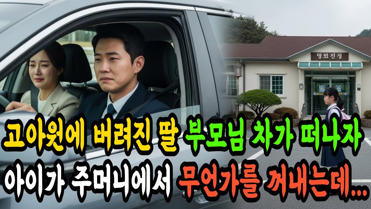 고아원에 버려진 딸, 부모님 차가 떠나자 아이가 주머니에서 무언가를 꺼내는데... #시니어사연 #감동사연 #오디오사연 #반전사연