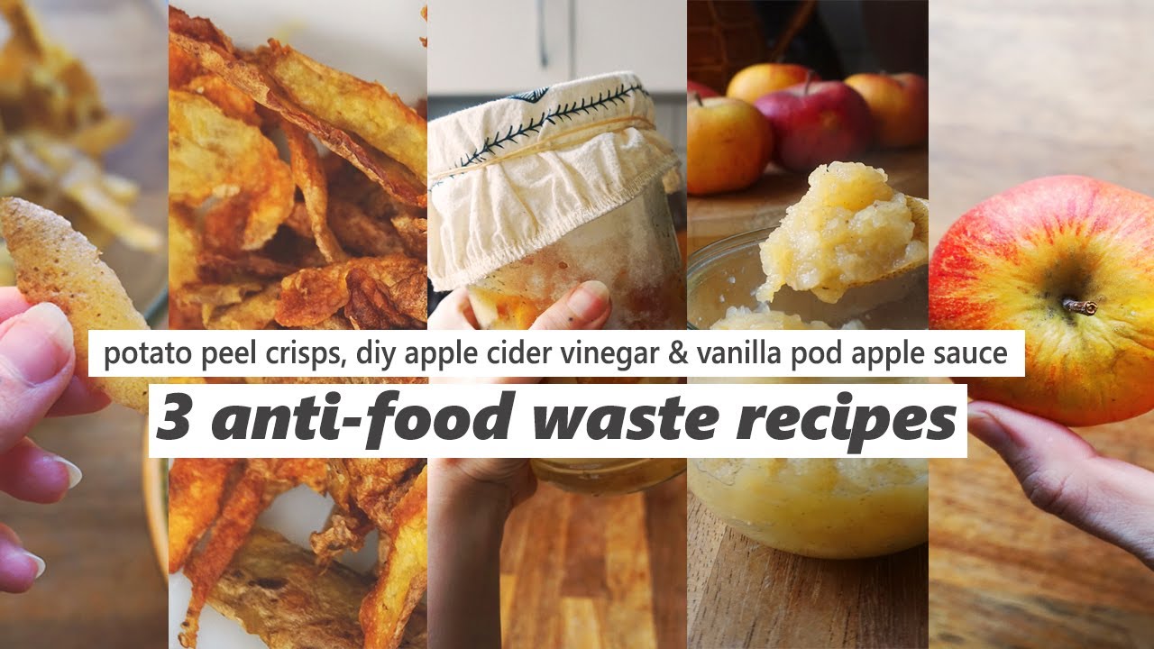 3 anti-food waste recipes // easy recipes with potato peels, apples cores and vanilla pods
