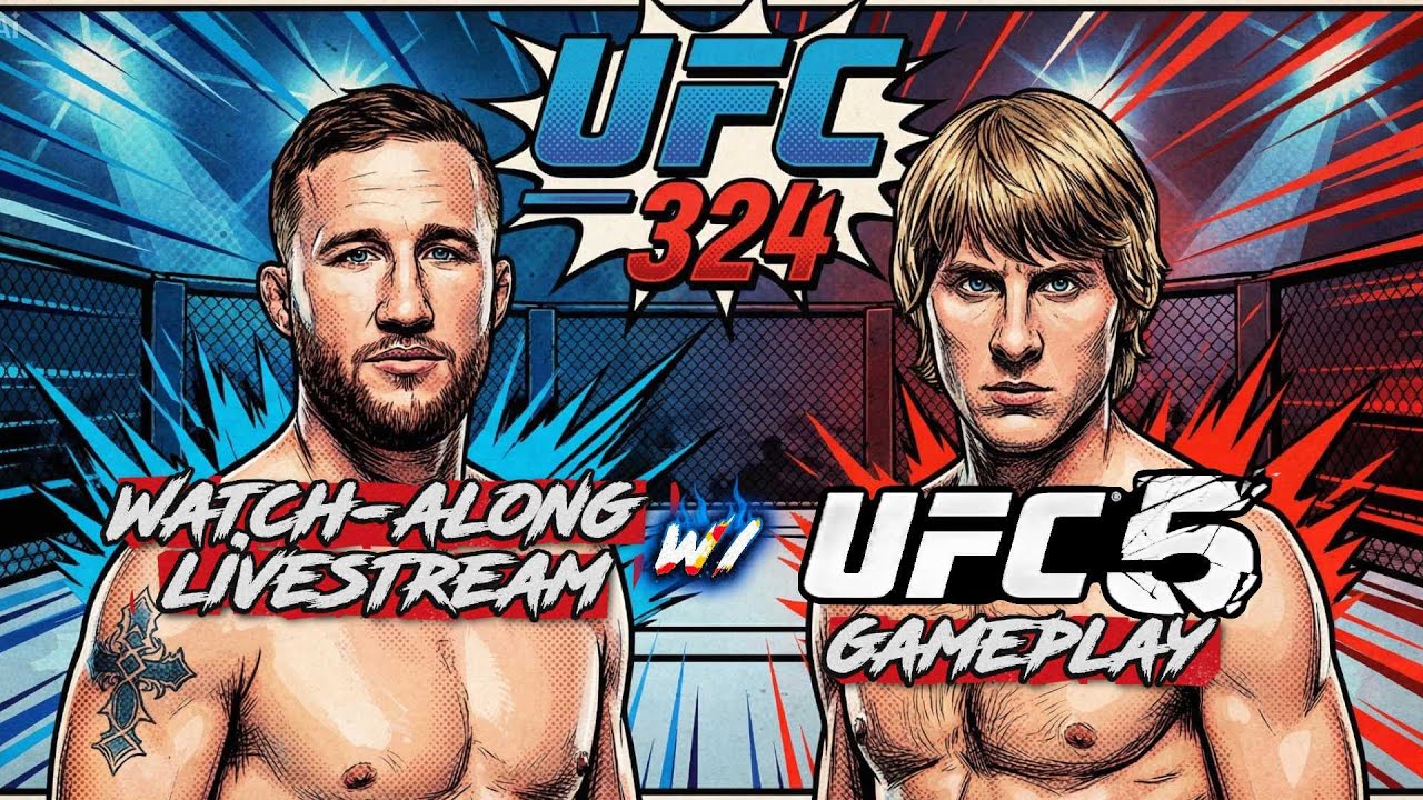 🔴 UFC 324 WATCH-ALONG! UFC 5 GAMEPLAY AND VIEWER FIGHTS LIVE!  #ufc #ufc5 #ufc324 #ufc6