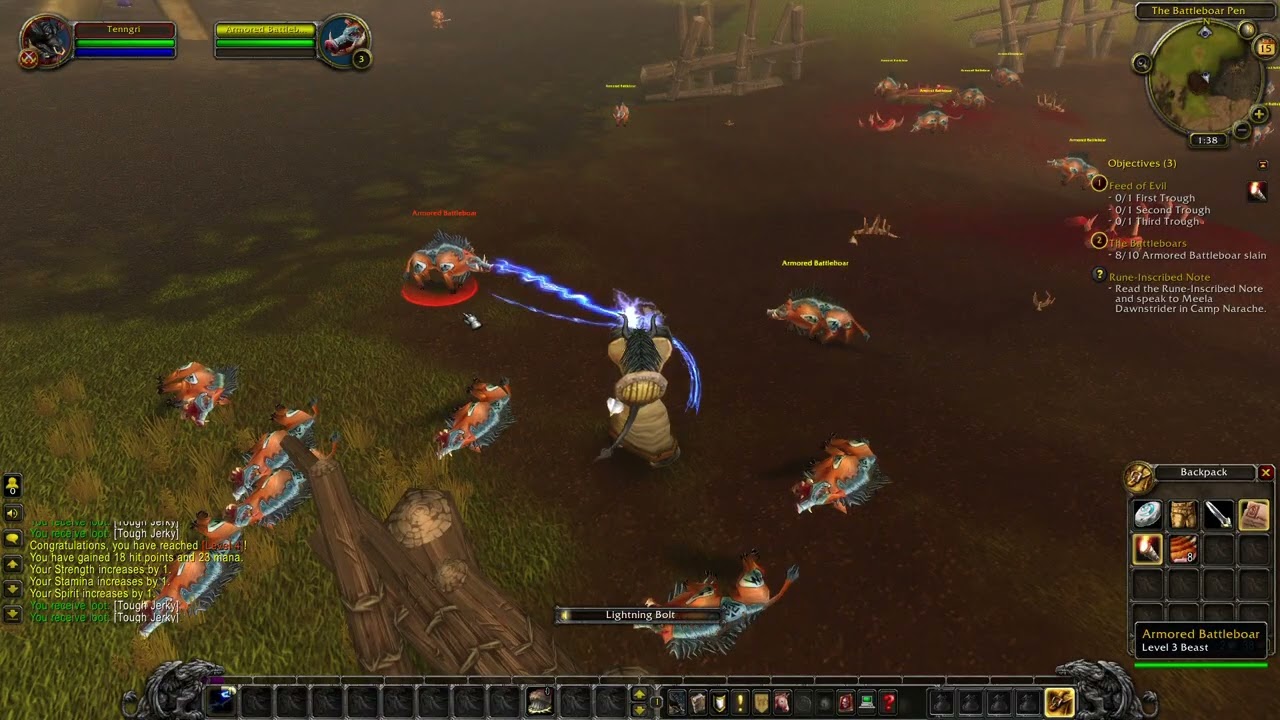(WOW Lets Play No Commentary) World of Warcraft Cataclysm, Tauren Shaman, 1 hr, Ep. 1