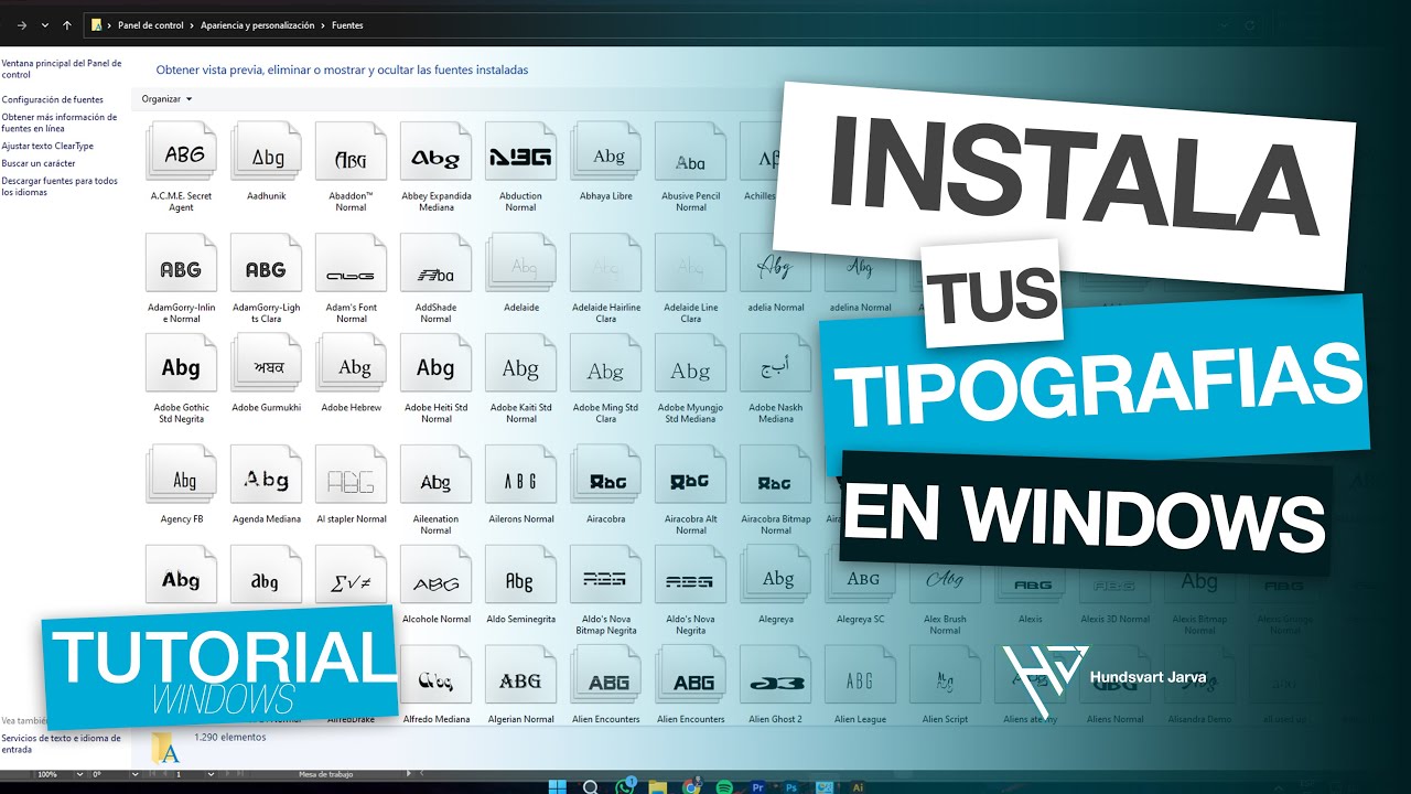 COMO INSTALAR FUENTES EN WINDOWS 11 @HundsvartJarva