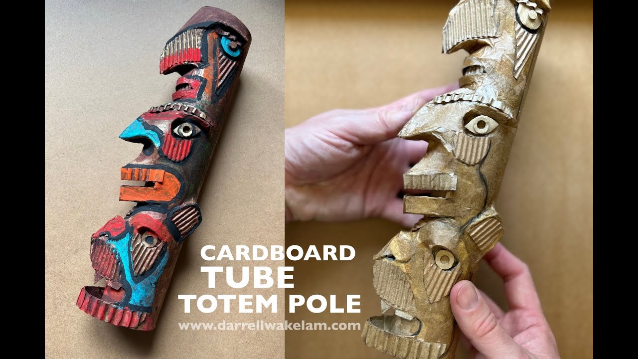 Cardboard Tube Totem Pole