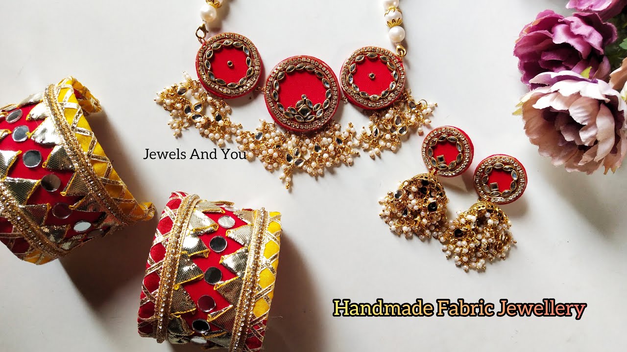 Handmade Fabric Jewellery #handmadejewelry #fabricjewellerymaking #jewelsandyou #youtube #viral 